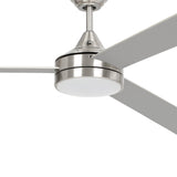 Sesimbra Ceiling Fan with Light - Satin Nickel
