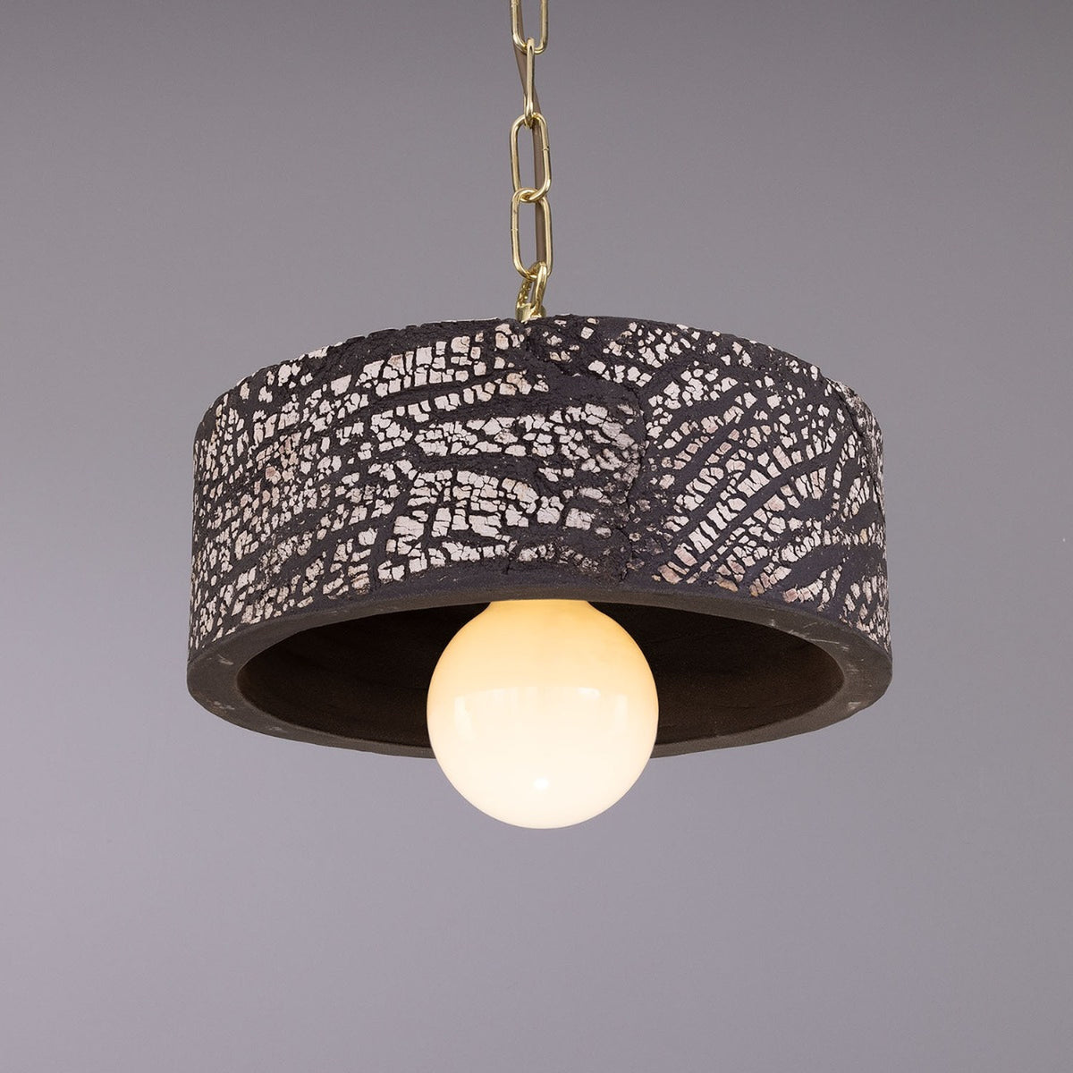 Seville Ceramic Pendant Light - Black Clay