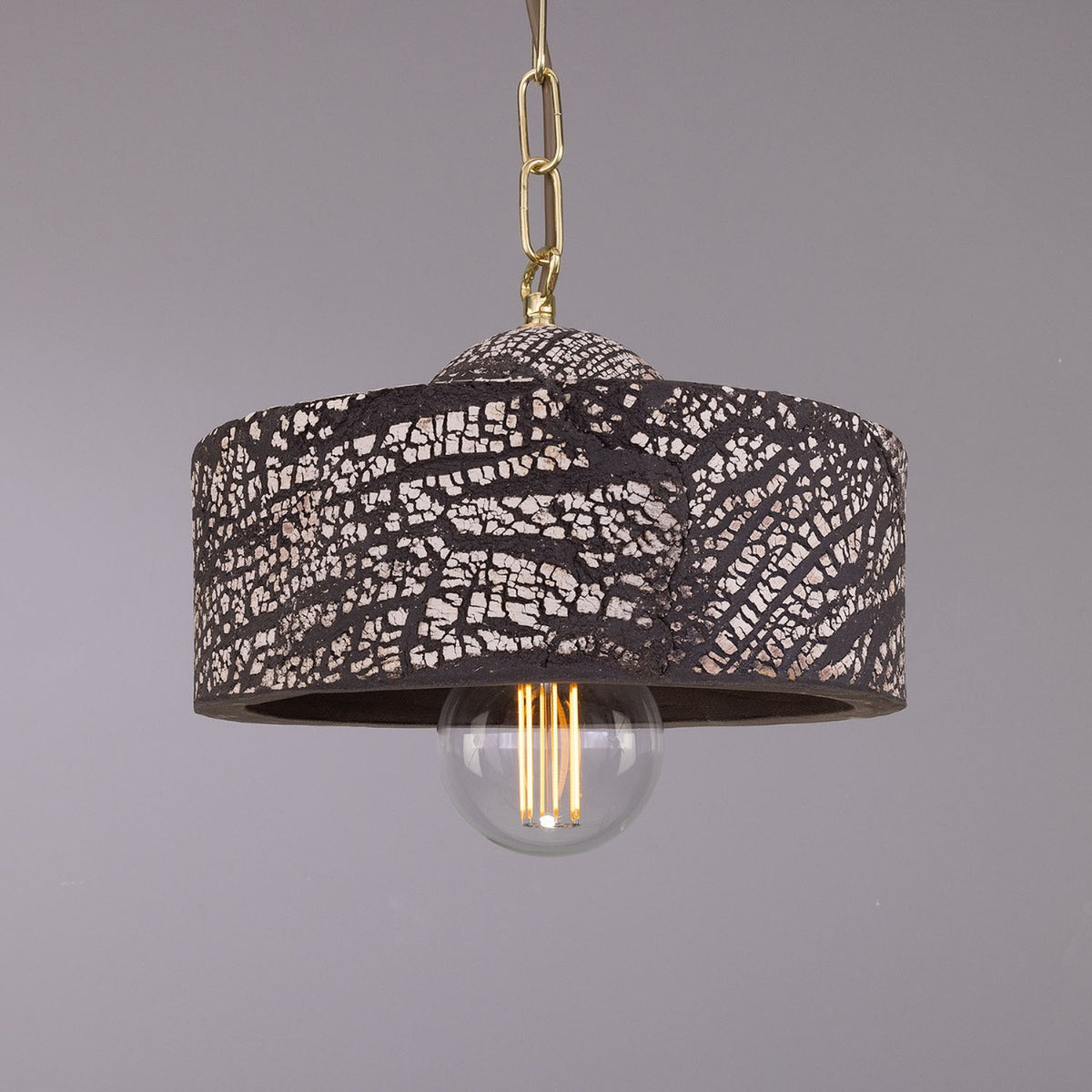 Seville Ceramic Pendant Light - Black Clay