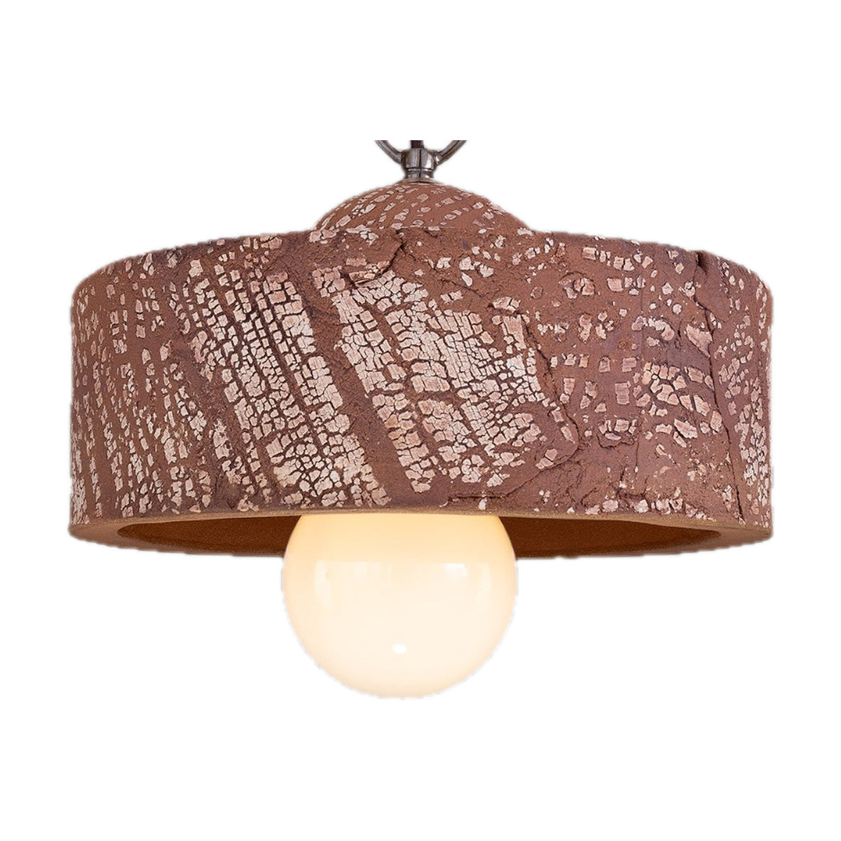 Seville Ceramic Pendant Light - Red Iron