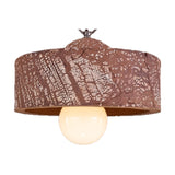 Seville Ceramic Pendant Light - Red Iron