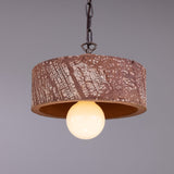 Seville Ceramic Pendant Light - Red Iron