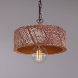 Seville Ceramic Pendant Light - Red Iron