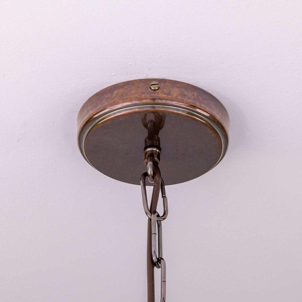 Seville Ceramic Pendant Light - Red Iron