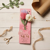 Amazing Mum Crochet Tulip Flower Bundle with Gift Tag - Pink