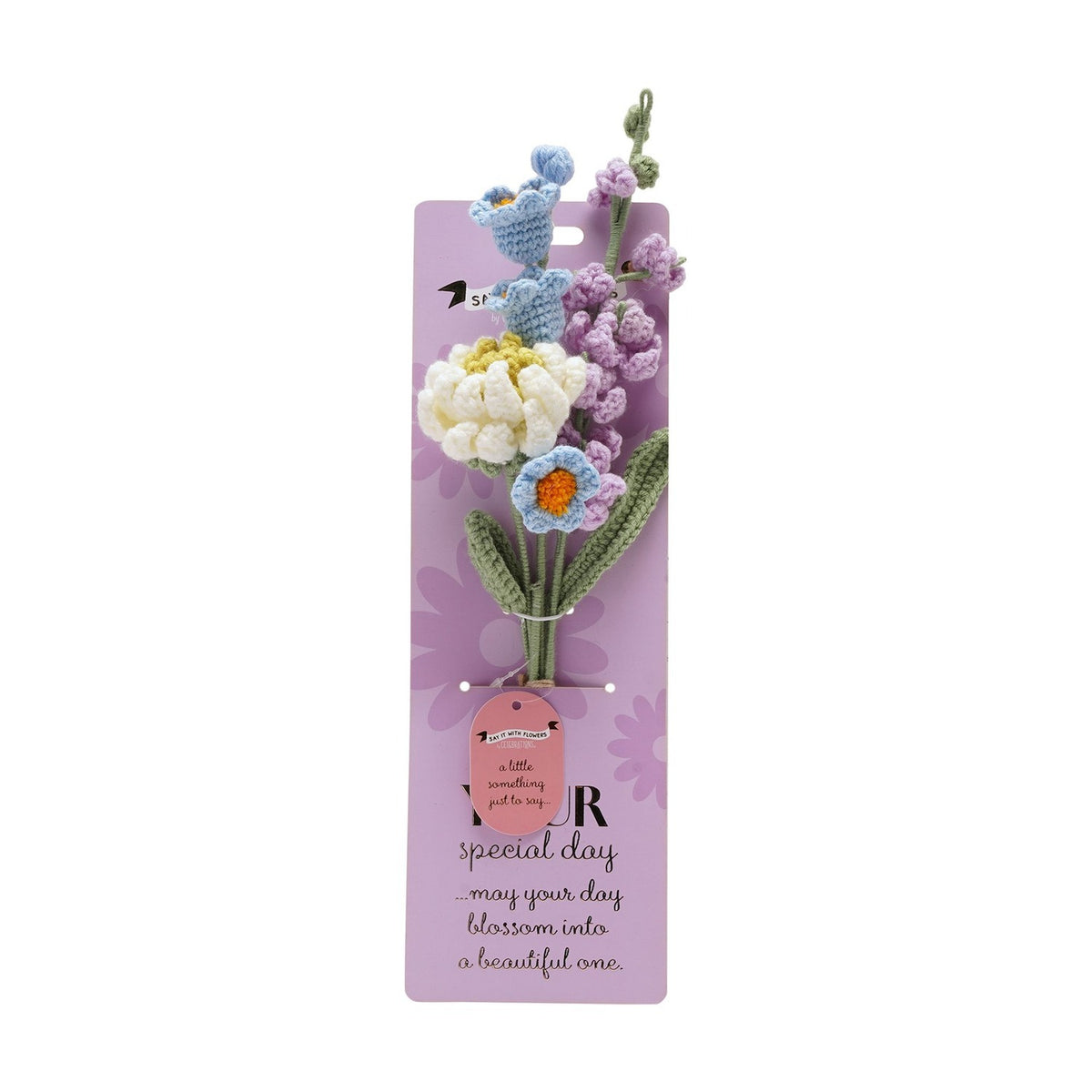 Your Special Day Crochet Peony & Foxglove Flower Bundle - Purple