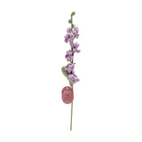 Crochet Foxglove Stem Ornament with Green Leaf 35cm - Purple