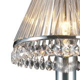 Crystal Clip-On Crystal Lampshade With Clear Glass Rods - Polished Chrome