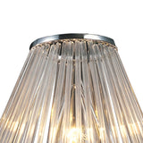 Crystal Clip-On Crystal Lampshade With Clear Glass Rods - Polished Chrome