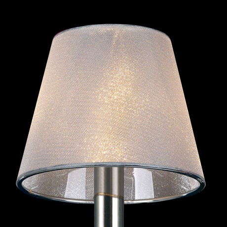 Clip-On Crystal Lampshade - Silver Effect Vinyl