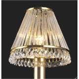 Crystal Clip-On Crystal Lampshade With Clear Glass Rods - French Gold