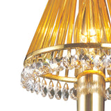 Crystal Clip-On Crystal Lampshade With Amber Glass Rods - French Gold