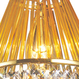 Crystal Clip-On Crystal Lampshade With Amber Glass Rods - French Gold