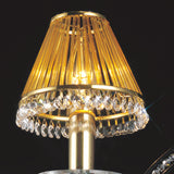 Crystal Clip-On Crystal Lampshade With Amber Glass Rods - French Gold