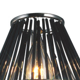 Crystal Clip-On Crystal Lampshade With Black Glass Rods - Black Chrome