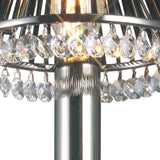 Crystal Clip-On Crystal Lampshade With Black Glass Rods - Black Chrome