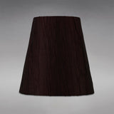 Wrinkle Clip-On Lampshade - Chocolate Brown, 8/13cm x 13cm