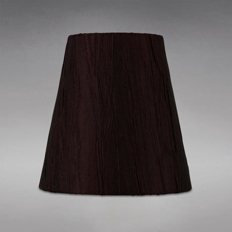 Wrinkle Clip-On Lampshade - Chocolate Brown, 8/13cm x 13cm