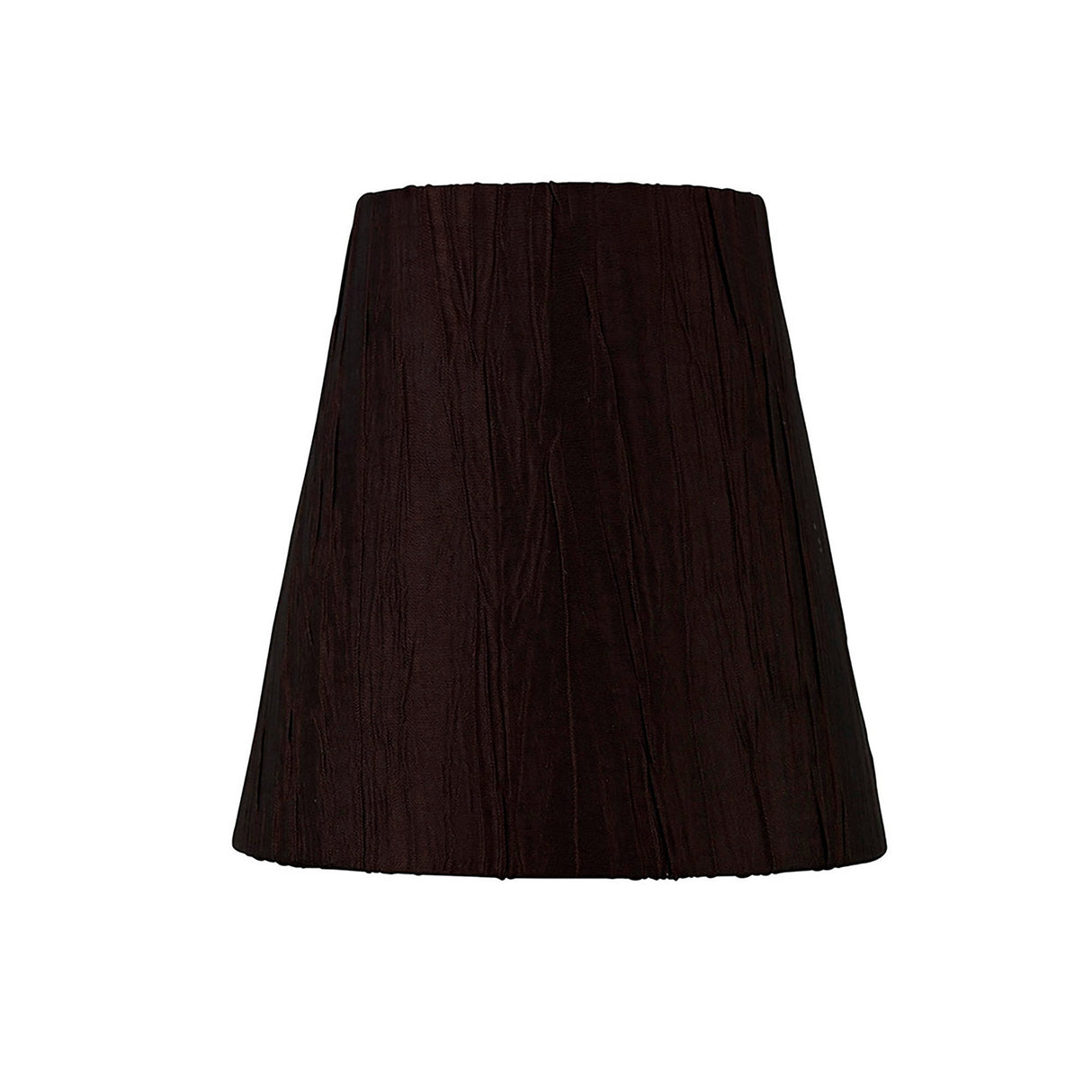 Wrinkle Clip-On Lampshade - Chocolate Brown, 8/13cm x 13cm