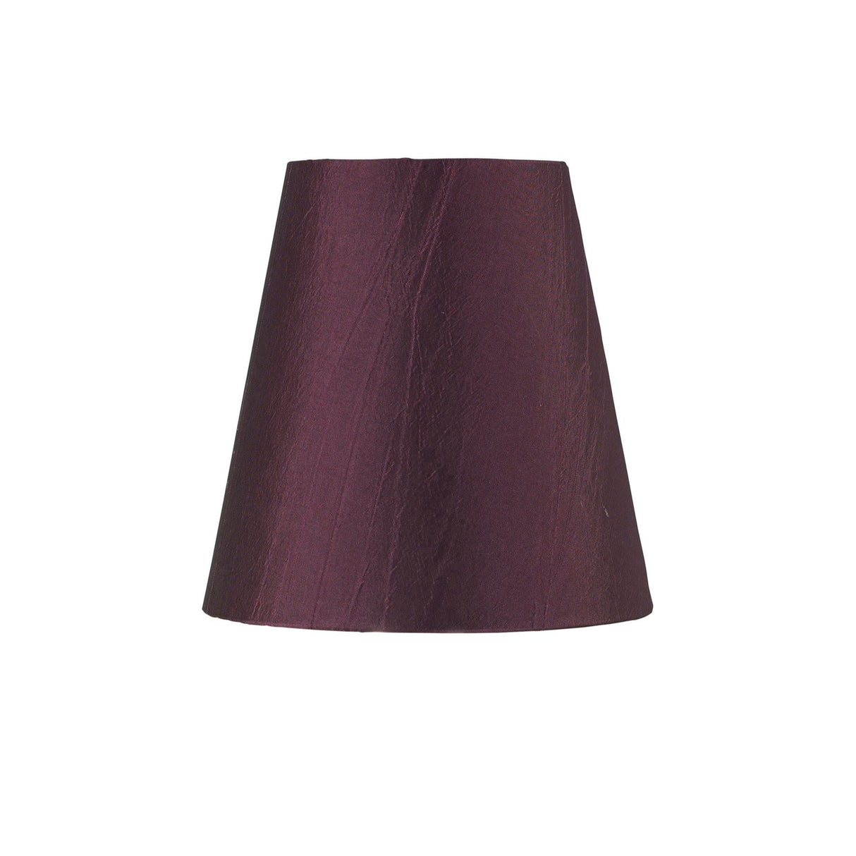 Wrinkle Clip-On Lampshade - Aubergine, 8/13cm x 13cm