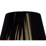 Clip-On Silk String Lampshade - Black, 8/13cm x 11cm