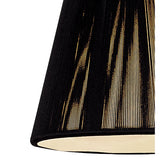 Clip-On Silk String Lampshade - Black, 8/13cm x 11cm