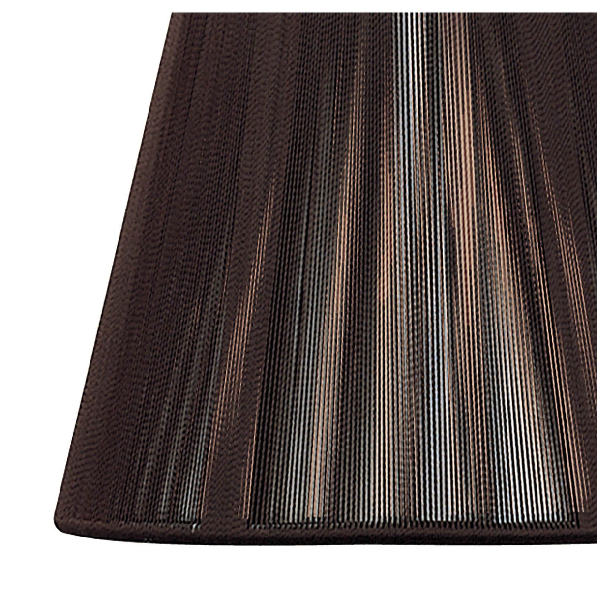 Clip-On Silk String Lampshade - Dark Brown, 8/13cm x 11cm