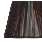 Clip-On Silk String Lampshade - Dark Brown, 8/13cm x 11cm