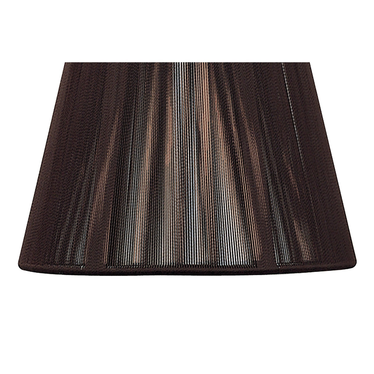 Clip-On Silk String Lampshade - Dark Brown, 8/13cm x 11cm
