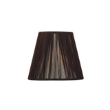 Clip-On Silk String Lampshade - Dark Brown, 8/13cm x 11cm
