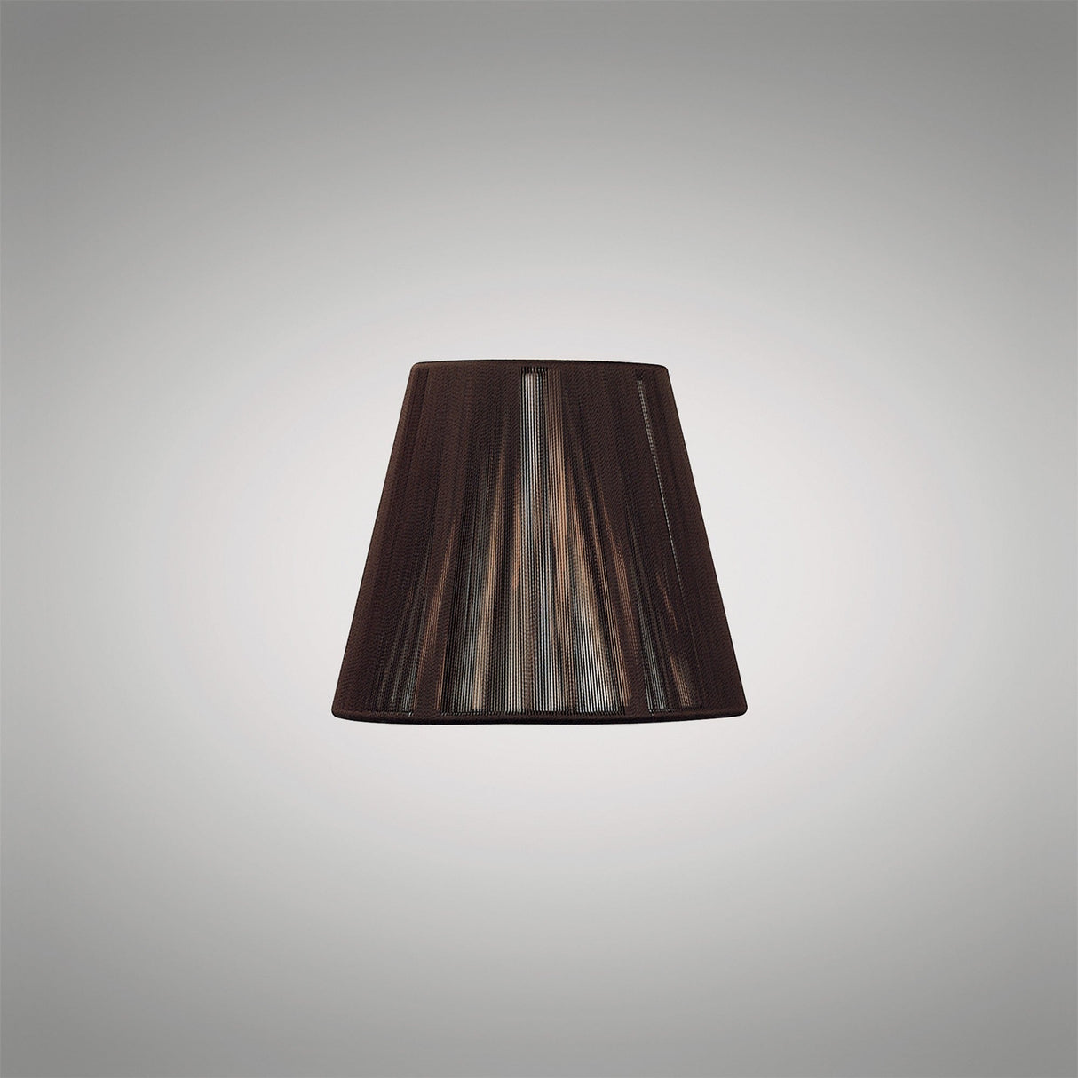 Clip-On Silk String Lampshade - Dark Brown, 8/13cm x 11cm