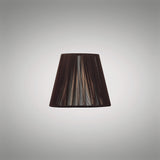 Clip-On Silk String Lampshade - Dark Brown, 8/13cm x 11cm