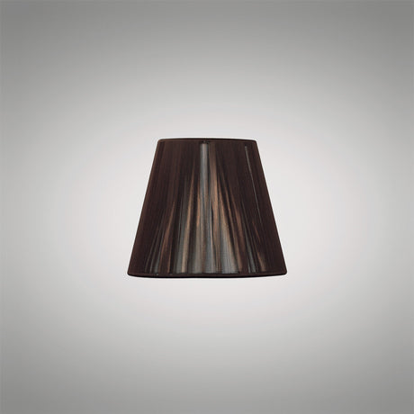 Clip-On Silk String Lampshade - Dark Brown, 8/13cm x 11cm