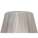 Clip-On Silk String Lampshade - Silver Grey, 8/13cm x 11cm
