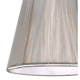 Clip-On Silk String Lampshade - Silver Grey, 8/13cm x 11cm