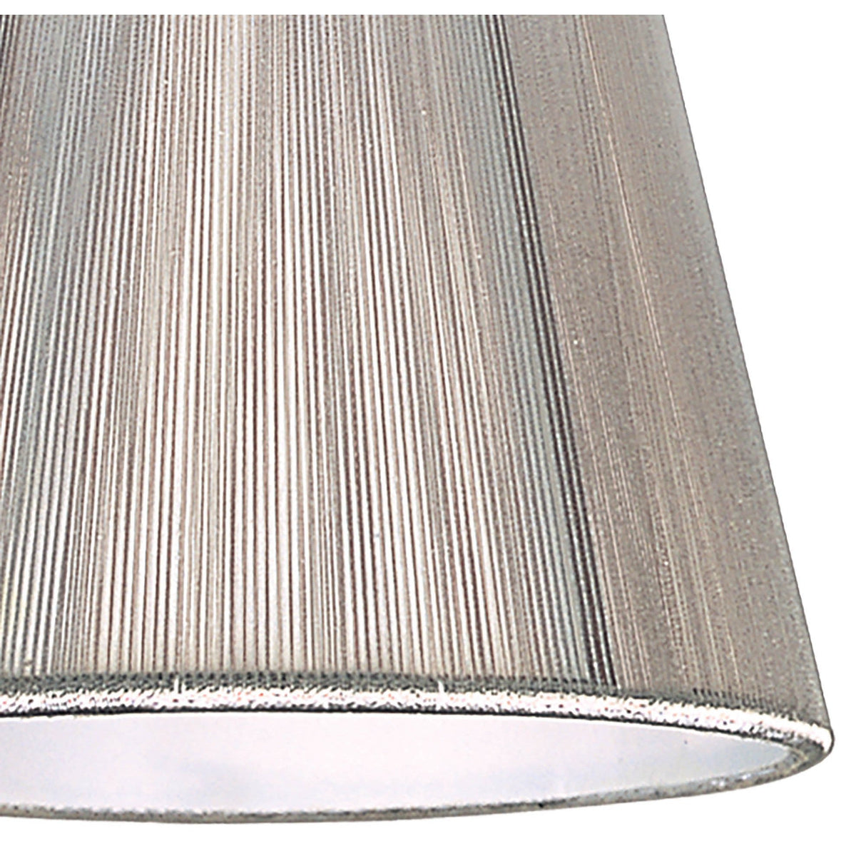 Clip-On Silk String Lampshade - Silver Grey, 8/13cm x 11cm