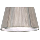 Clip-On Silk String Lampshade - Silver Grey, 8/13cm x 11cm