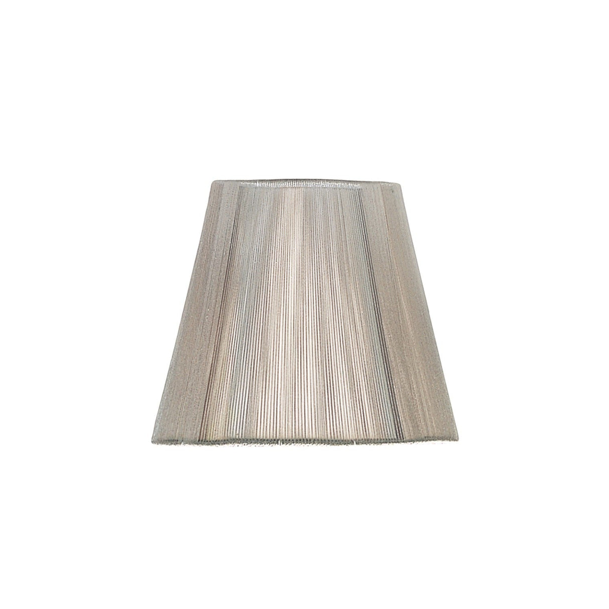 Clip-On Silk String Lampshade - Silver Grey, 8/13cm x 11cm