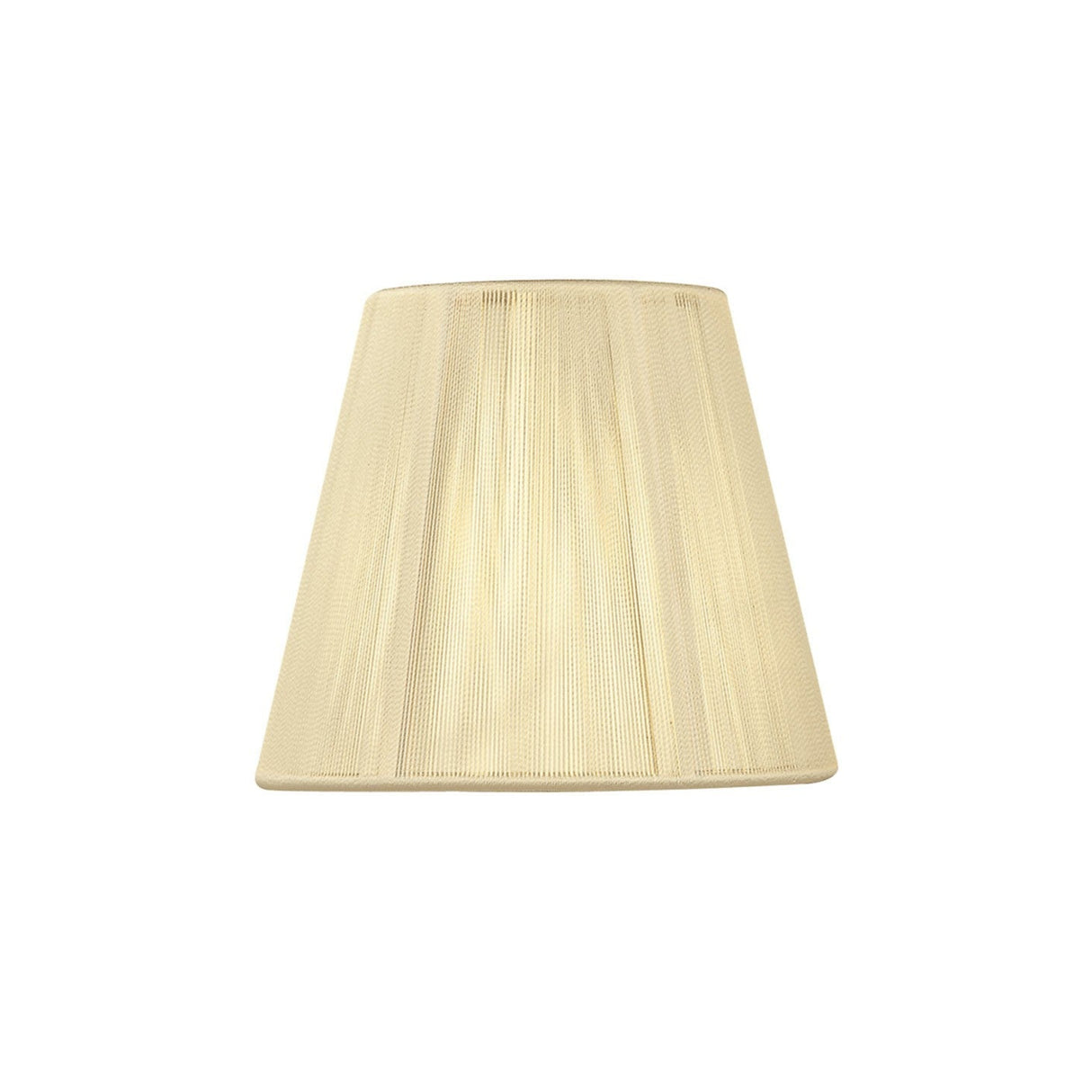 Clip-On Silk String Lampshade - Ivory Cream, 8/13cm x 11cm