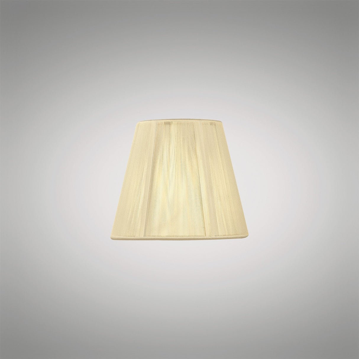 Clip-On Silk String Lampshade - Ivory Cream, 8/13cm x 11cm