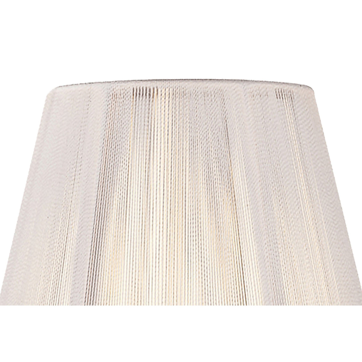 Clip-On Silk String Lampshade - Ivory White, 8/13cm x 11cm