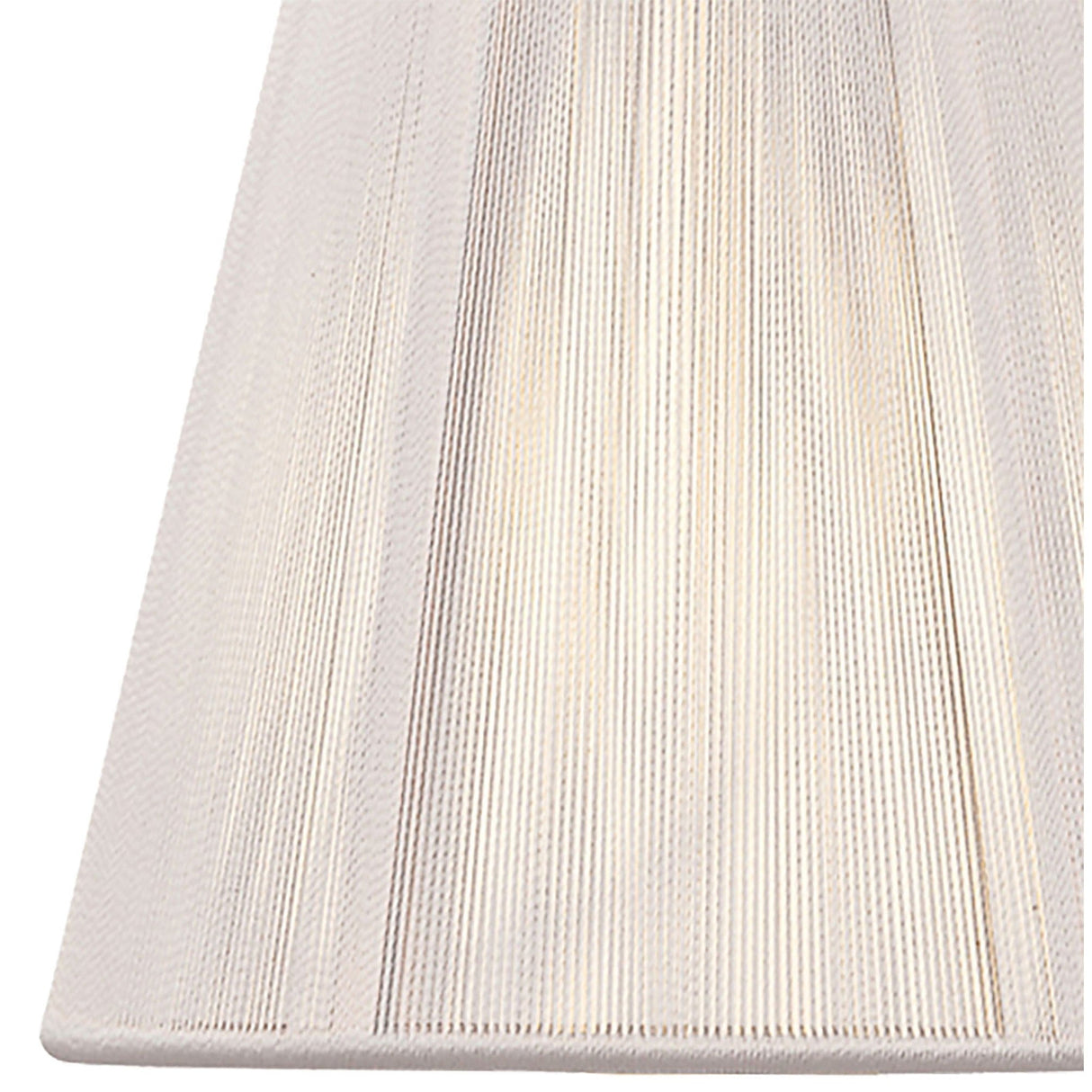 Clip-On Silk String Lampshade - Ivory White, 8/13cm x 11cm