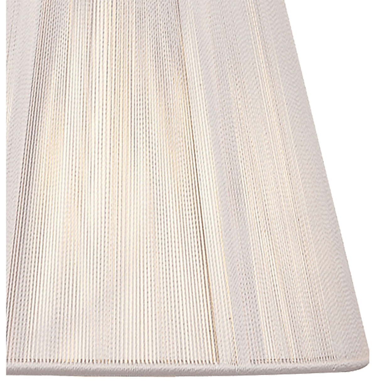 Clip-On Silk String Lampshade - Ivory White, 8/13cm x 11cm