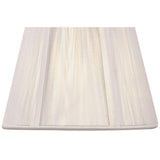 Clip-On Silk String Lampshade - Ivory White, 8/13cm x 11cm