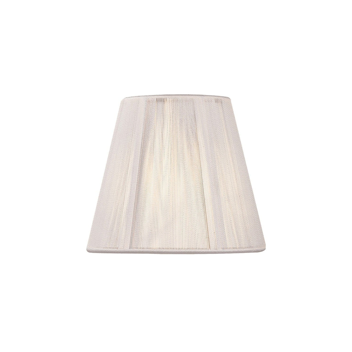 Clip-On Silk String Lampshade - Ivory White, 8/13cm x 11cm