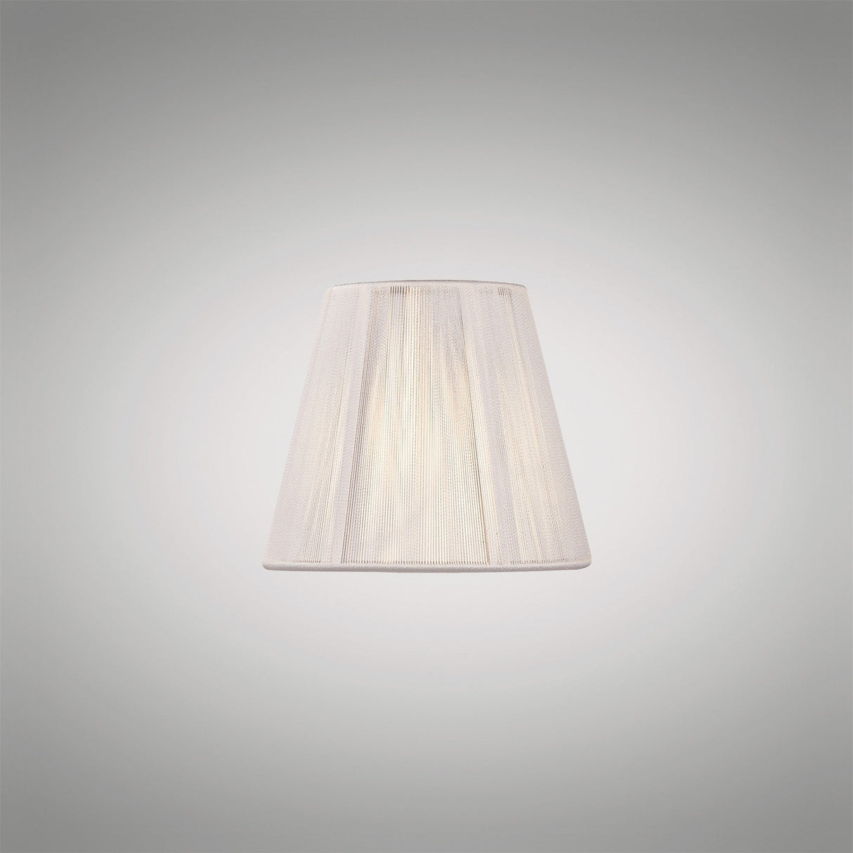 Clip-On Silk String Lampshade - Ivory White, 8/13cm x 11cm