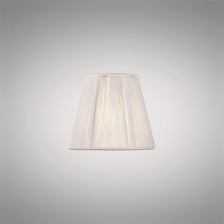 Clip-On Silk String Lampshade - Ivory White, 8/13cm x 11cm