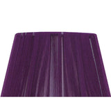 Clip-On Silk String Lampshade - Aubergine, 8/13cm x 11cm