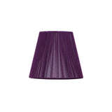 Clip-On Silk String Lampshade - Aubergine, 8/13cm x 11cm