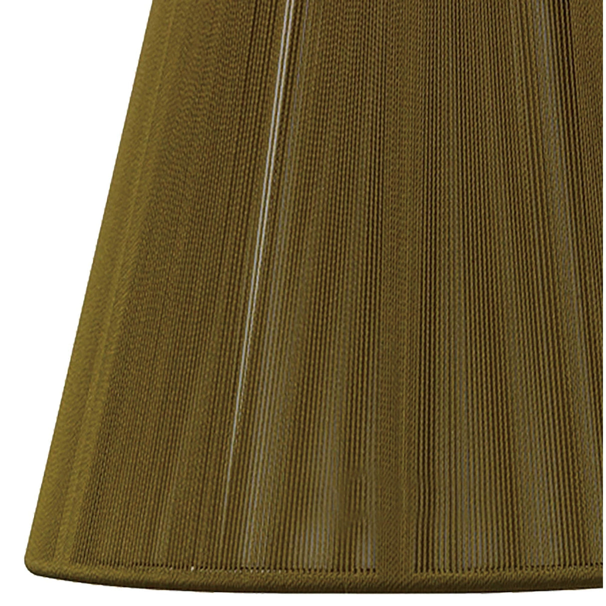 Clip-On Silk String Lampshade - Olive, 8/13cm x 11cm